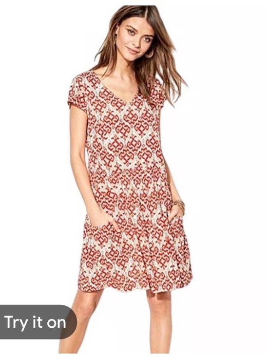 Garnet Hill Dresses & Skirts - Garnet Hill Sleeveless 100% Linen Ikat Print Dress Size 8